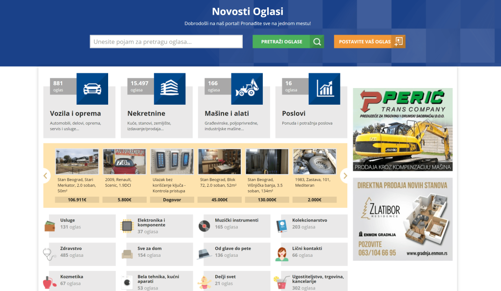 NewTec Novosti Oglasi Portal Laravel